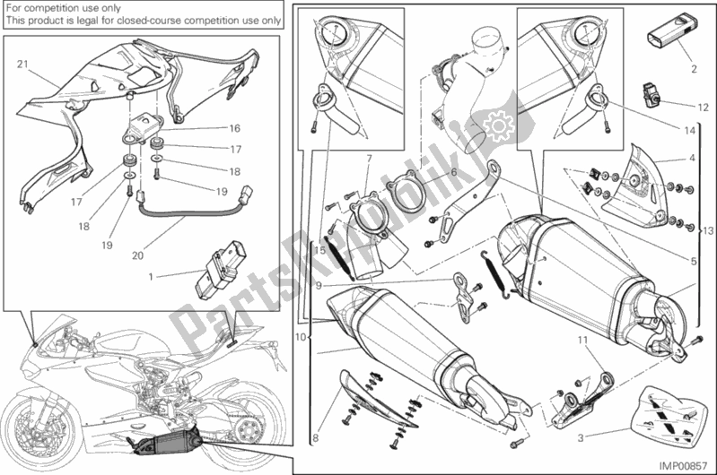 Alle onderdelen voor de Accessoires van de Ducati Superbike 1199 Panigale S Tricolore 2013